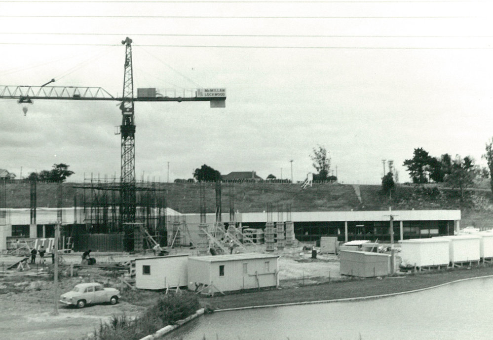 Veterinary Sciences Complex. Stage 2 (Tower) foundations, overall site, 6 March 1969