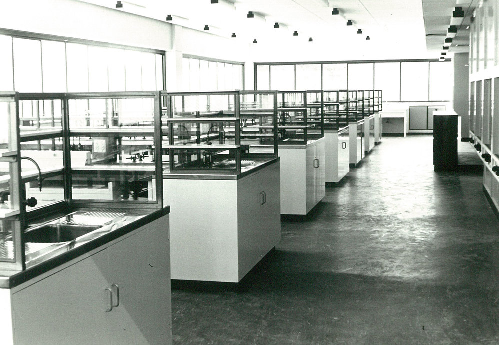 Science Towers. Interior of laboratories, 4 September 1968