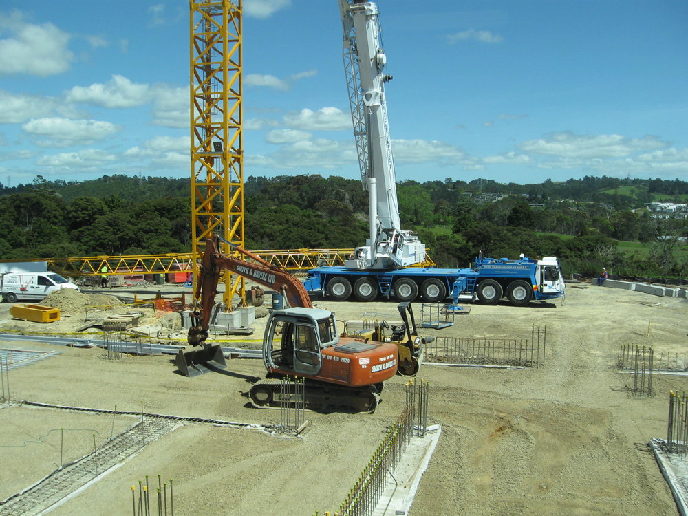 Library, Auckland campus. Library Extension, construction, November 2008
