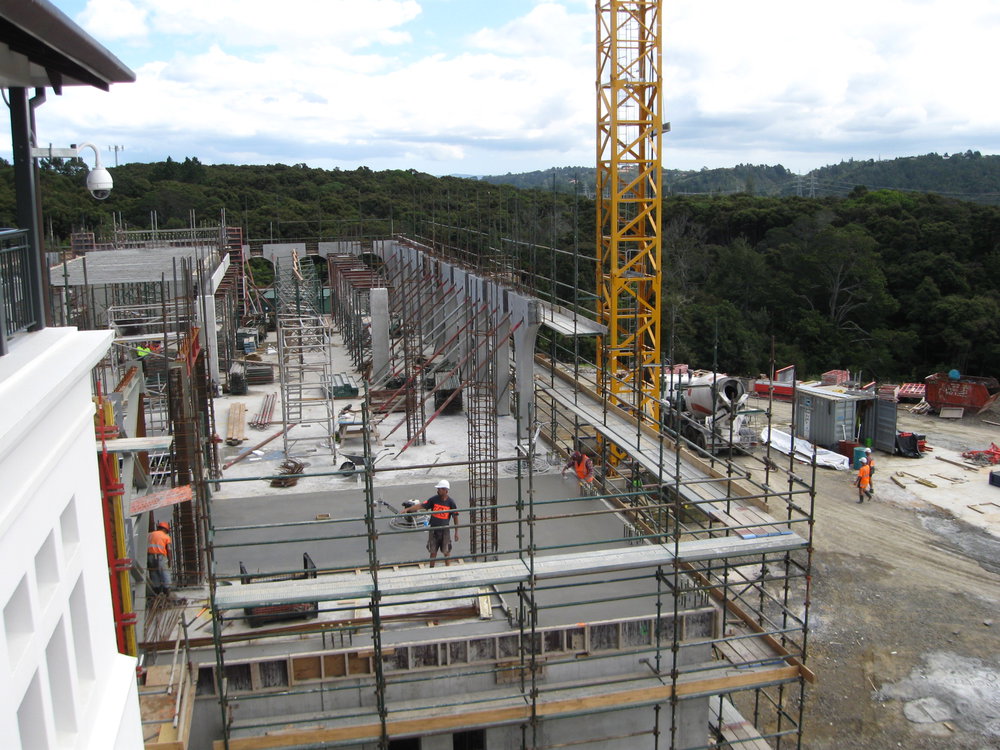 Library, Auckland campus. Library Extension, construction, February 2009