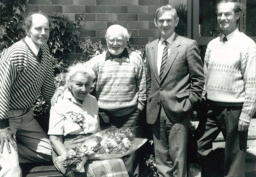 Ella Campbell, surprise 80th birthday party, 29 October 1990