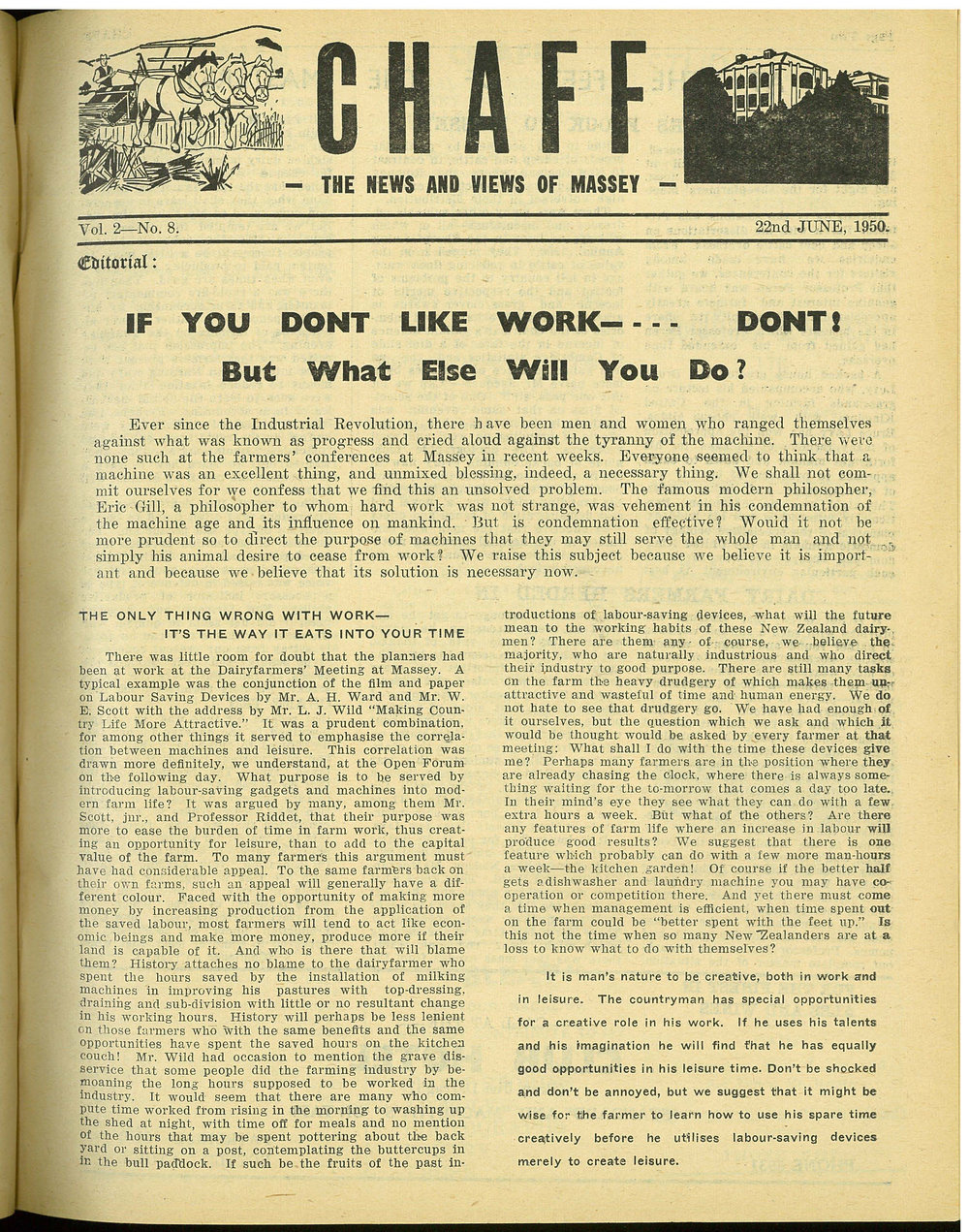 Chaff, 2(8), 1950-06-22
