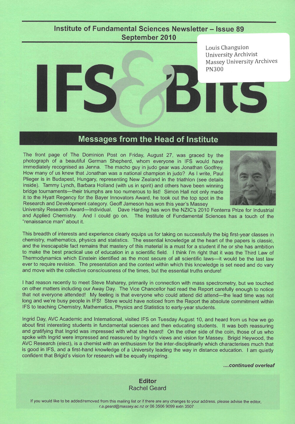 IFS&amp;Bits newsletter, Issue 89, September 2010
