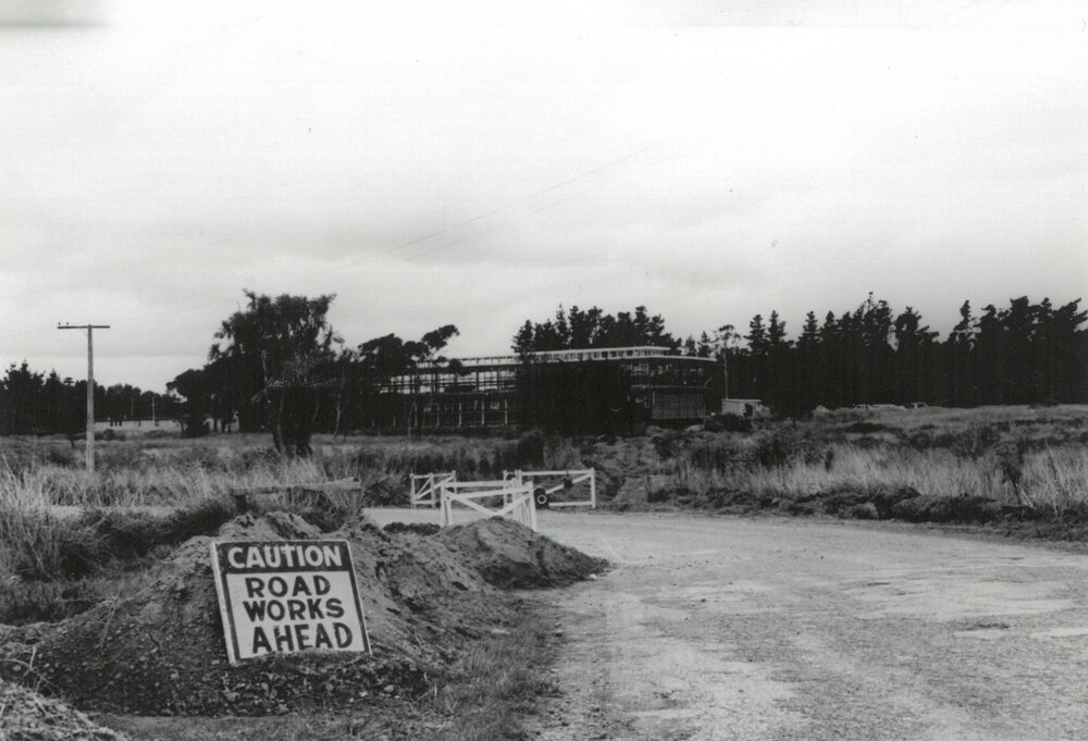 Palmerston North University College. Mataamua under construction, circa 1959
