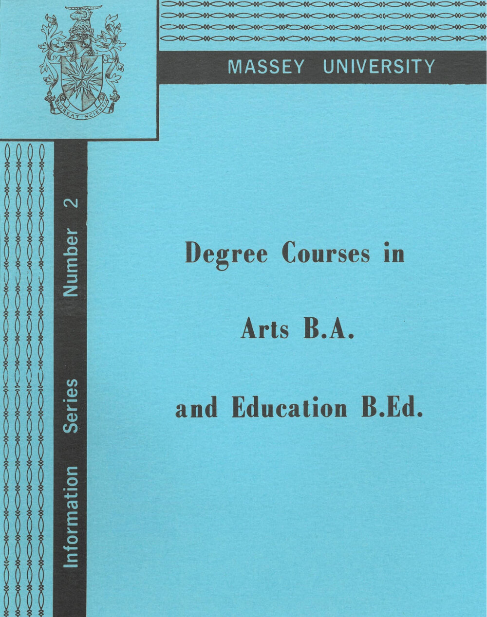 Information Series No 2, Degree Courses in Arts and Education, 1971