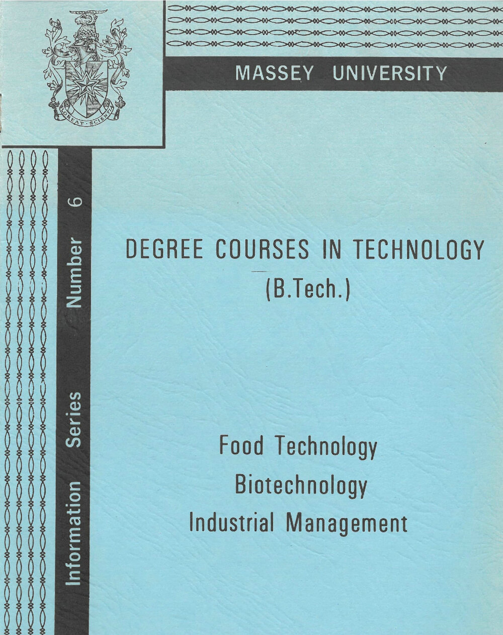 Information Series No 6, Degree Courses in Technology, 1971