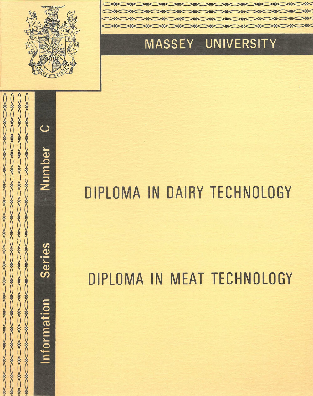 Information Series No C, Diploma in Dairy Technology, 1971