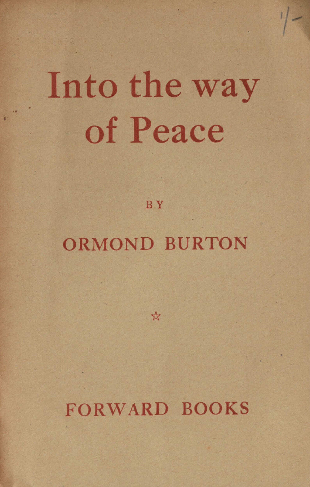 Into the way of peace