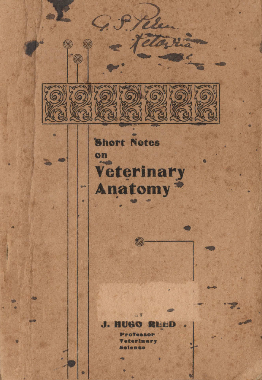 Short notes on veterinary anatomy for the use of students at the O. A. C.