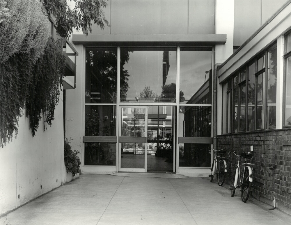 Wellington Polytechnic. Block 5 entrance, circa 1970s