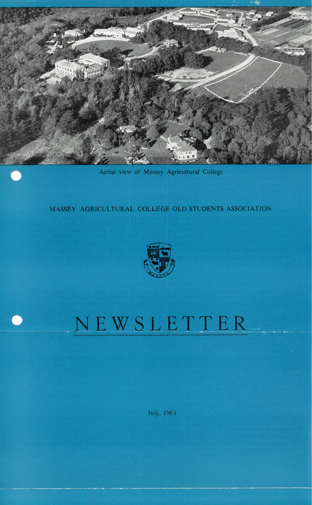 Massey Agricultural College Old Students Association newsletter, July 1961