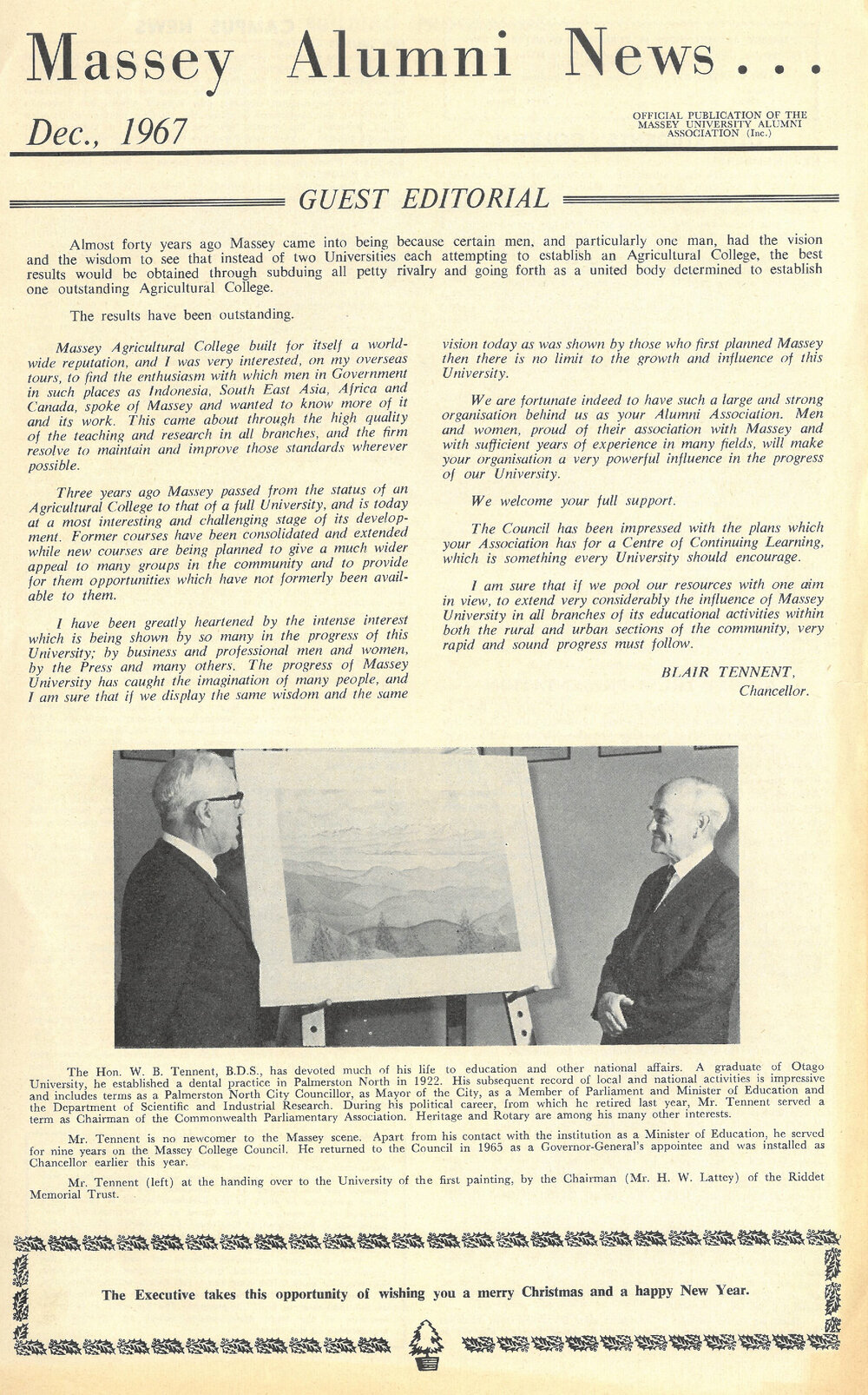 Massey Alumni News, December 1967