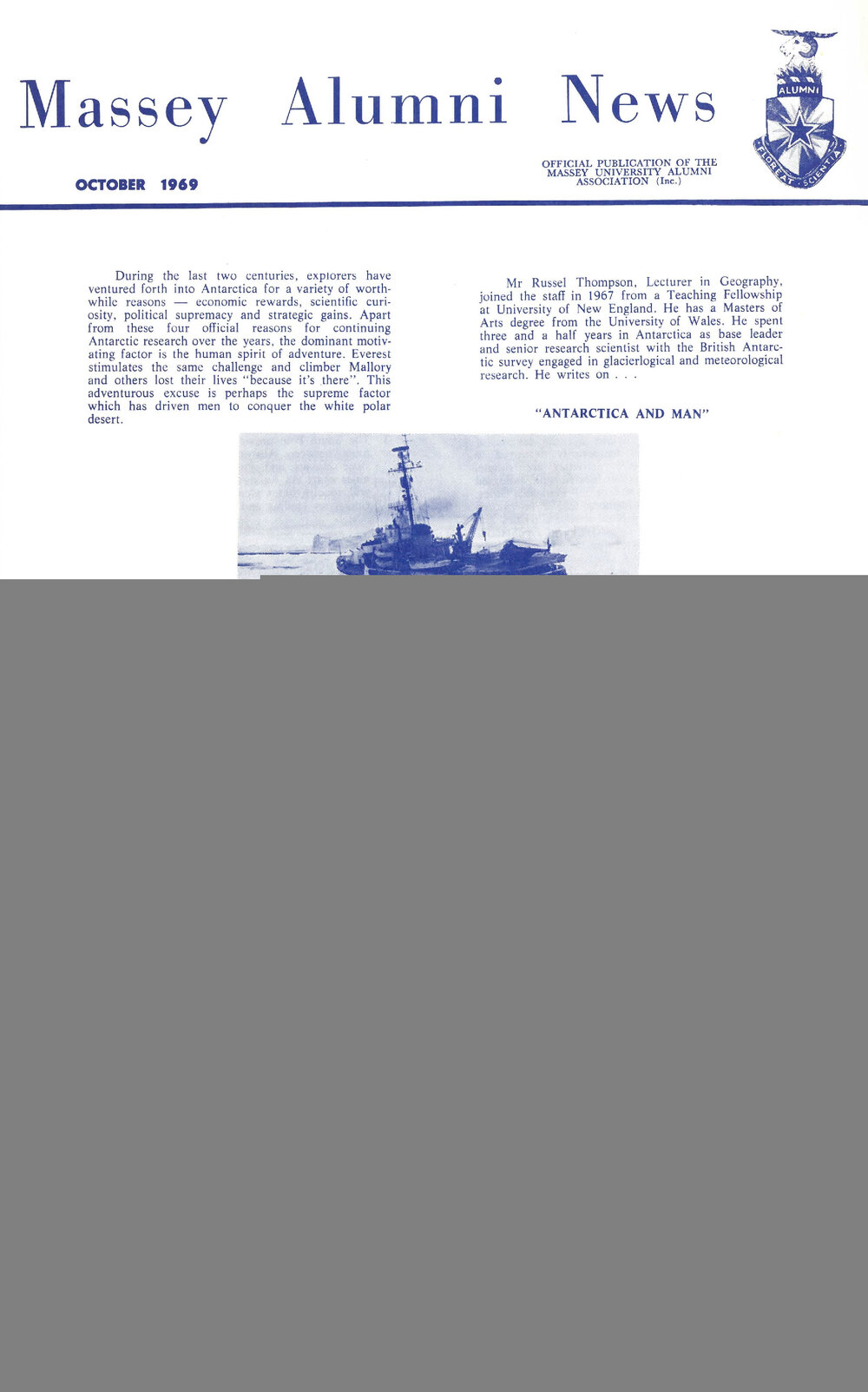 Massey Alumni News, October 1969