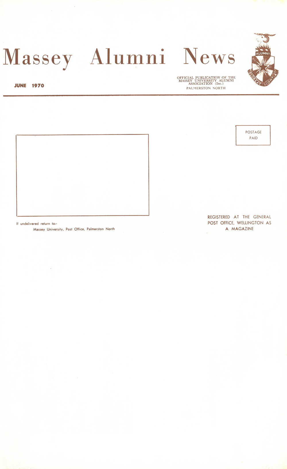 Massey Alumni News, June 1970