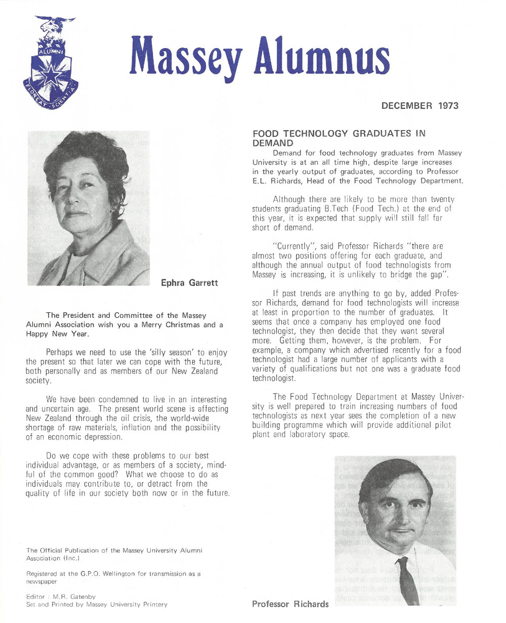 Massey Alumnus, December 1973