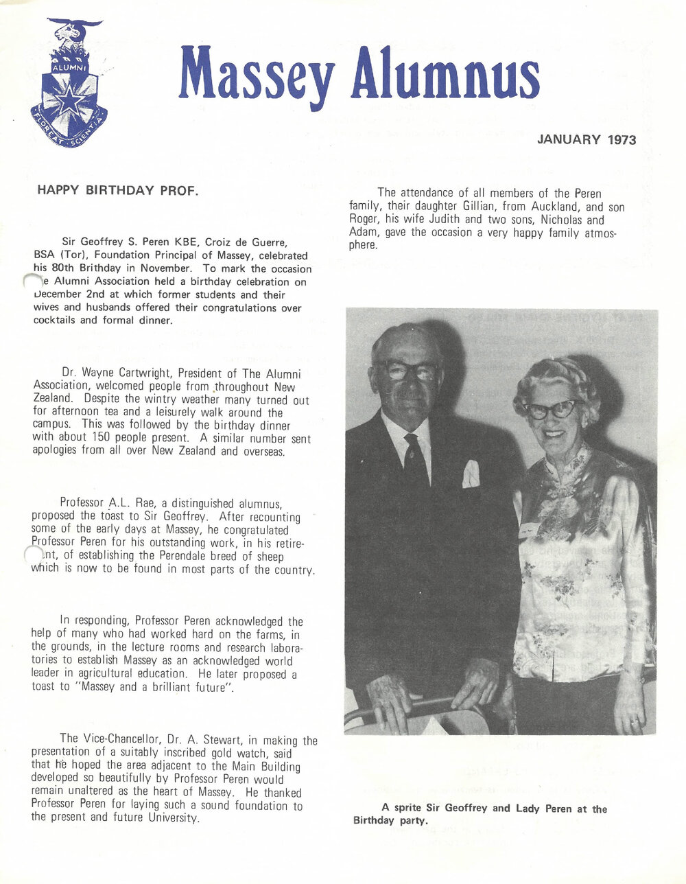 Massey Alumnus, January 1973