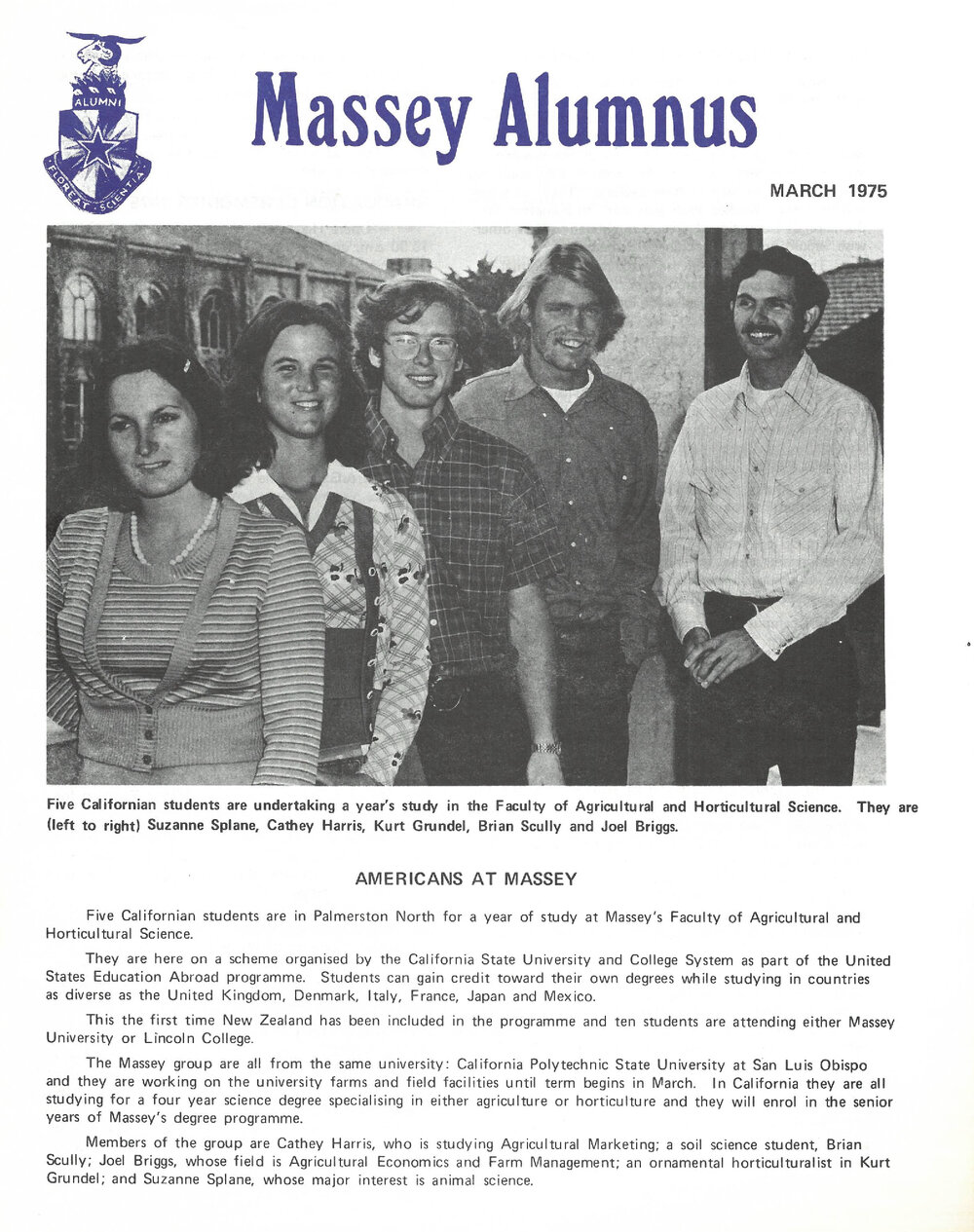Massey Alumnus, March 1975