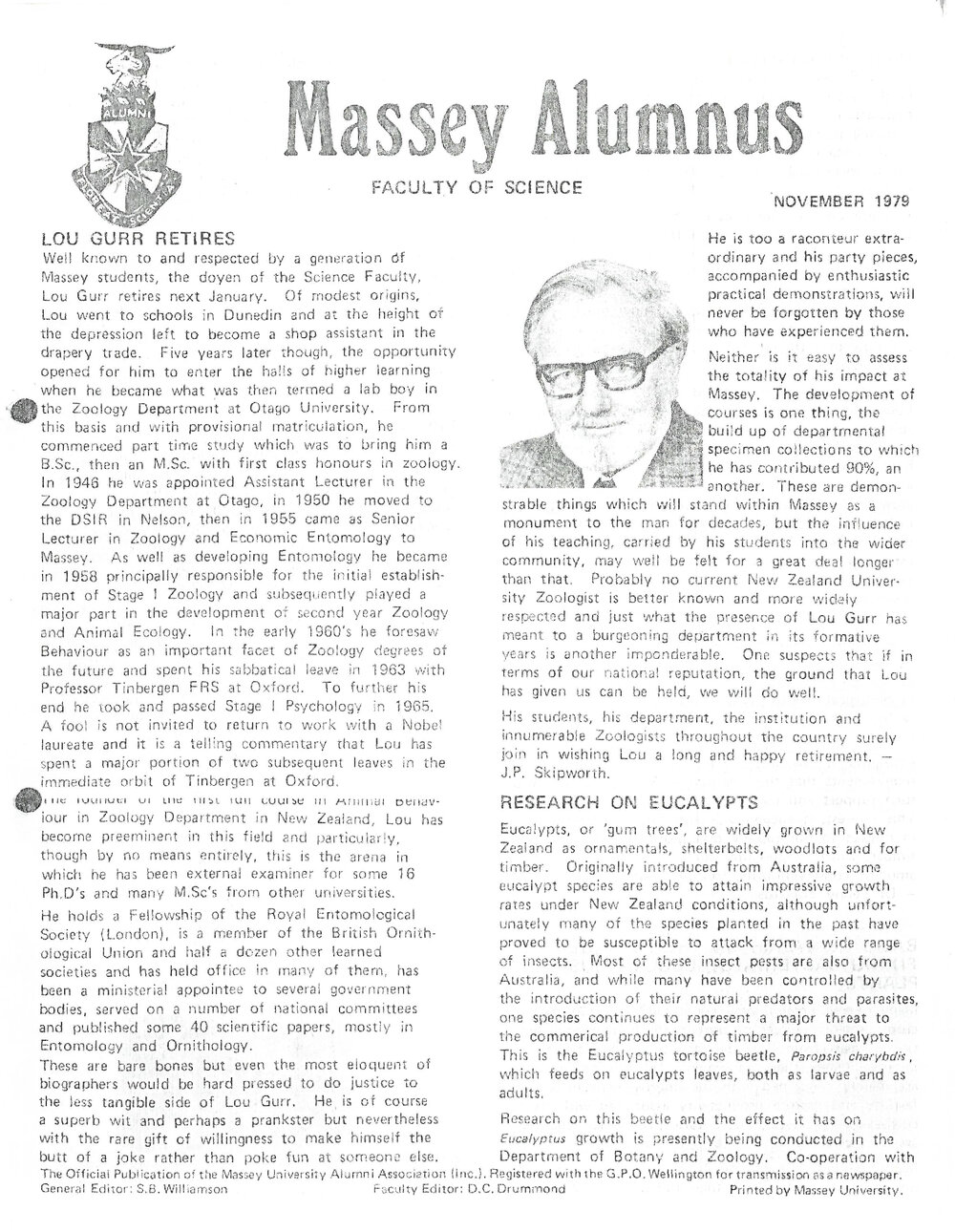 Massey Alumnus - Faculty of Science, November 1979