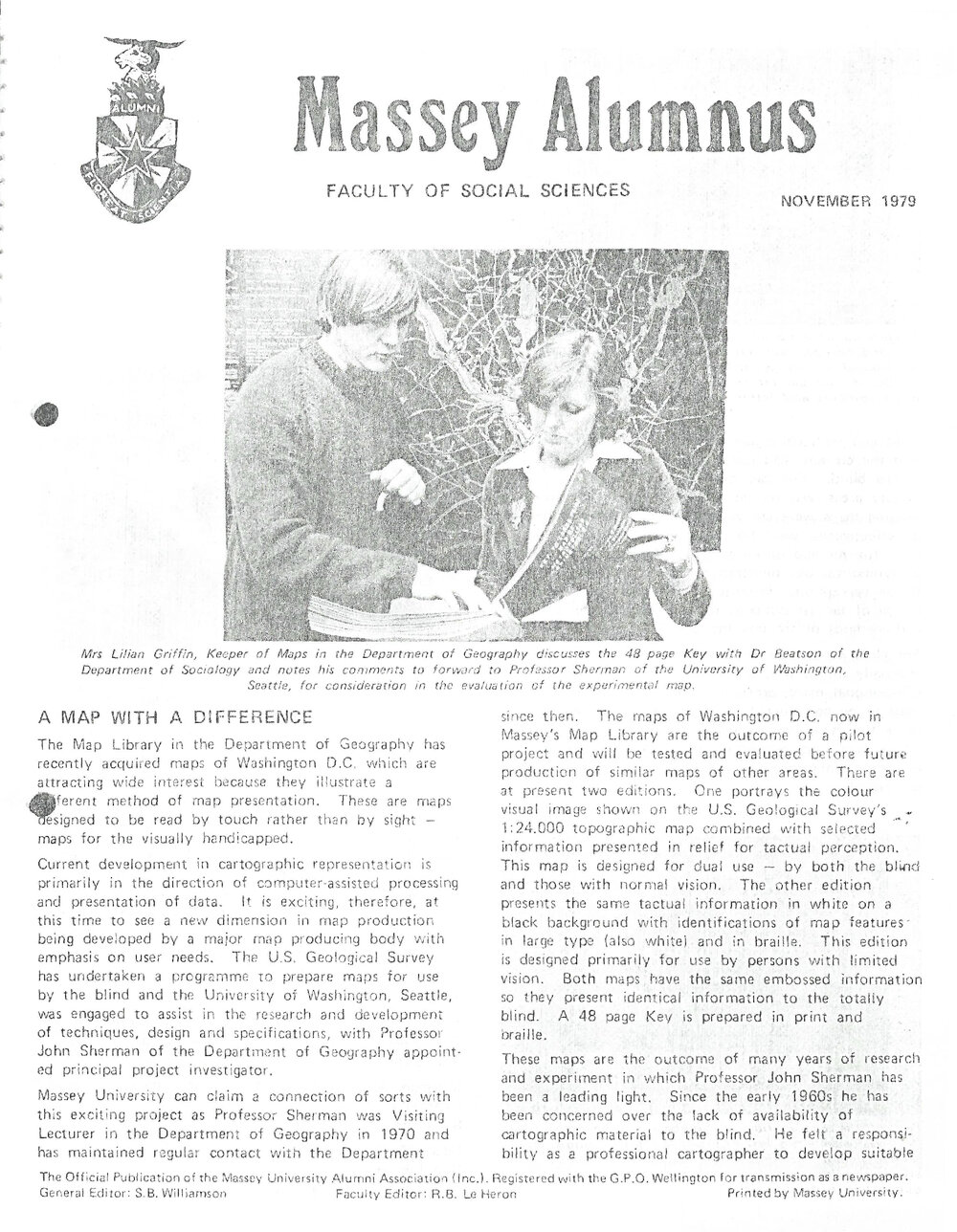 Massey Alumnus - Faculty of Social Sciences, November 1979