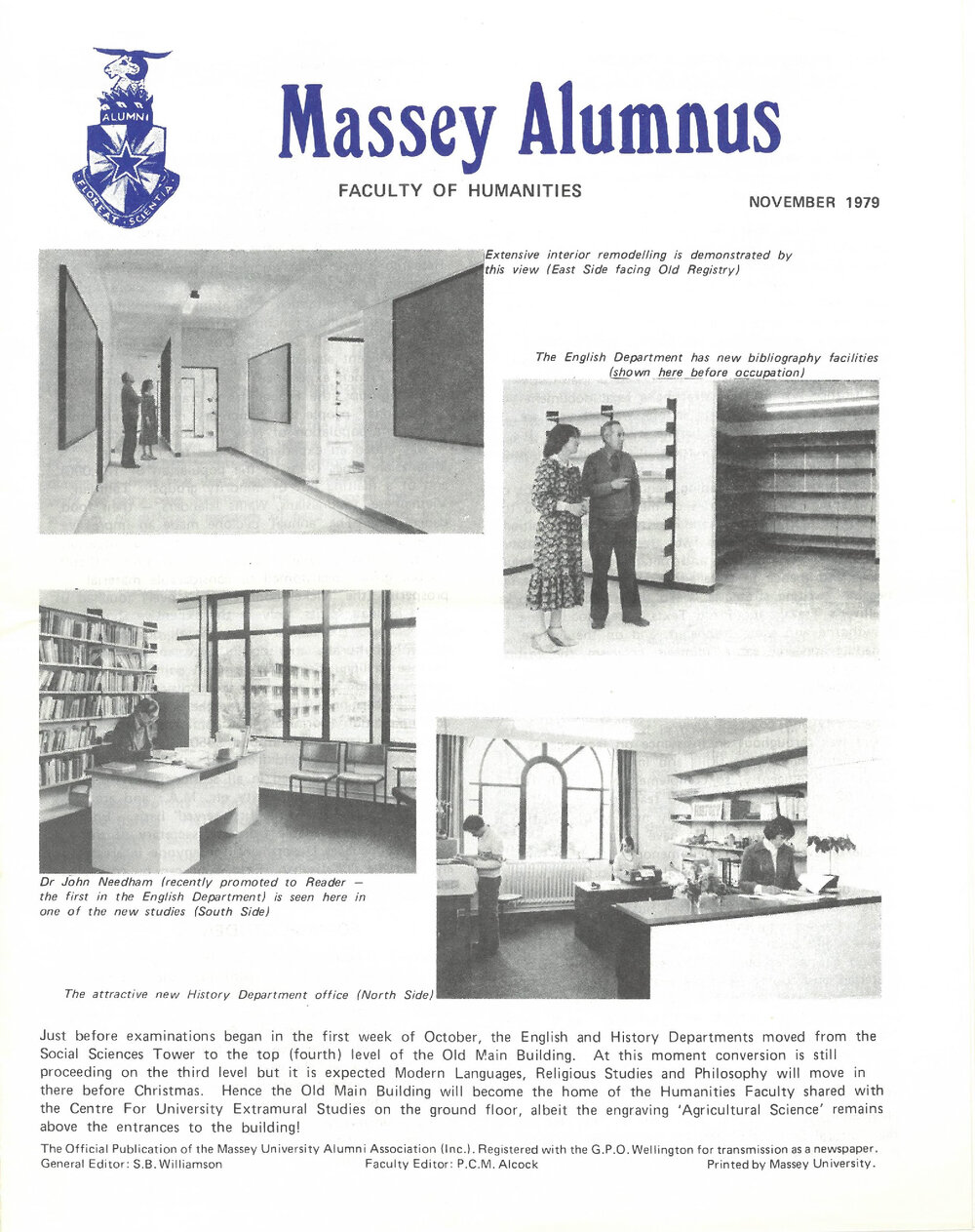 Massey Alumnus - Faculty of Humanities, November 1979