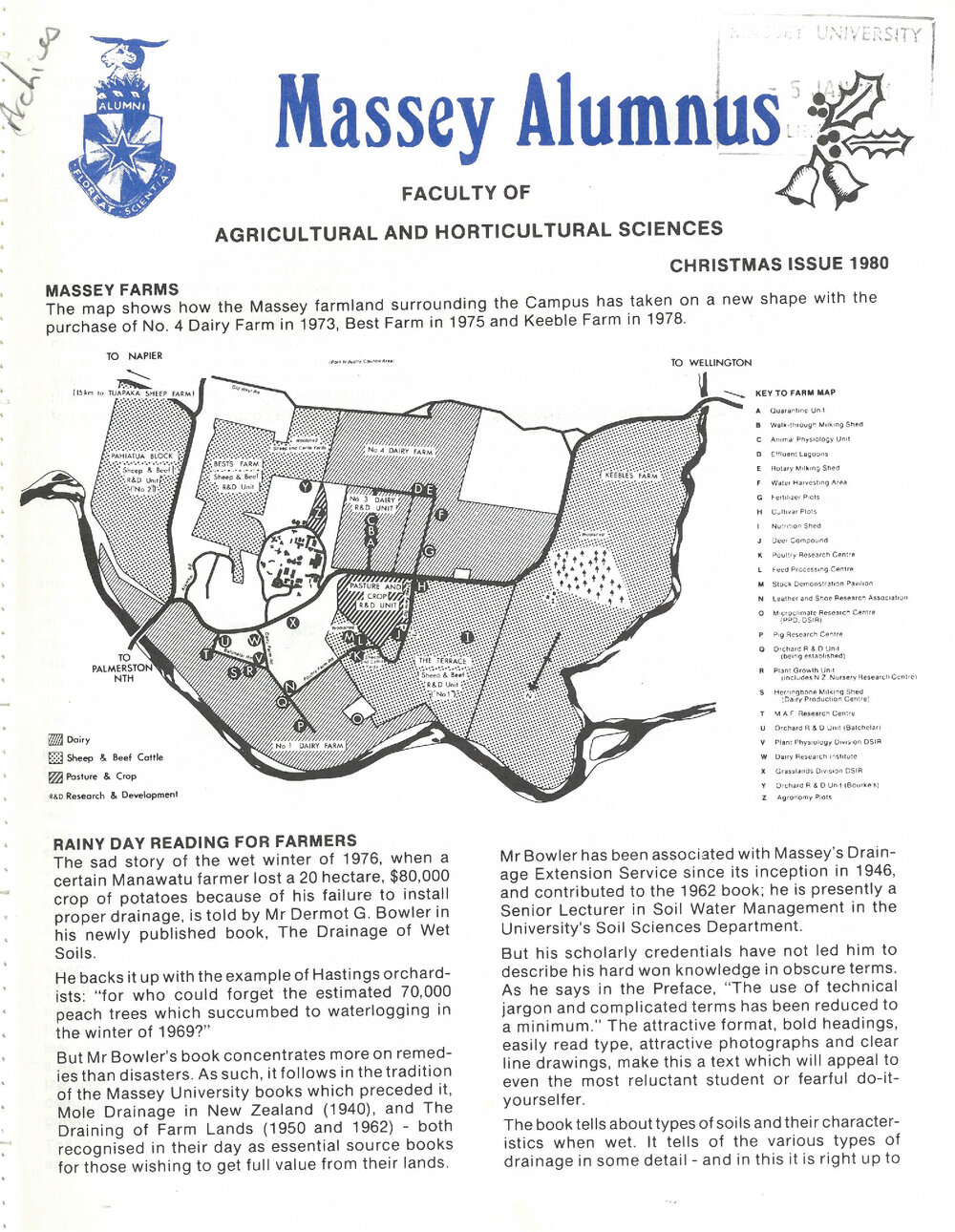 Massey Alumnus - Faculty of Agricultural and Horticultural Sciences, December 1980
