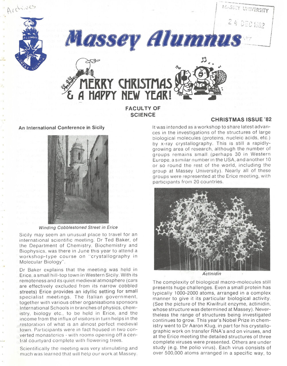 Massey Alumnus - Faculty of Science, December 1982