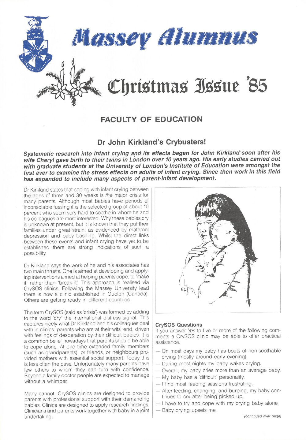 Massey Alumnus - Faculty of Education, December 1985