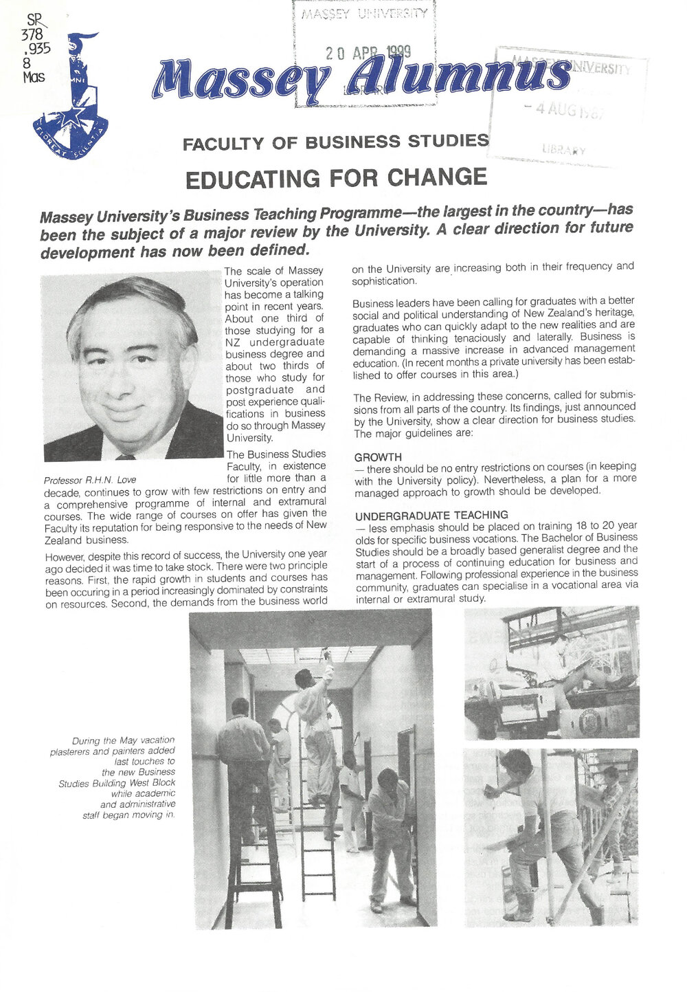 Massey Alumnus - Faculty of Business Studies, June 1987