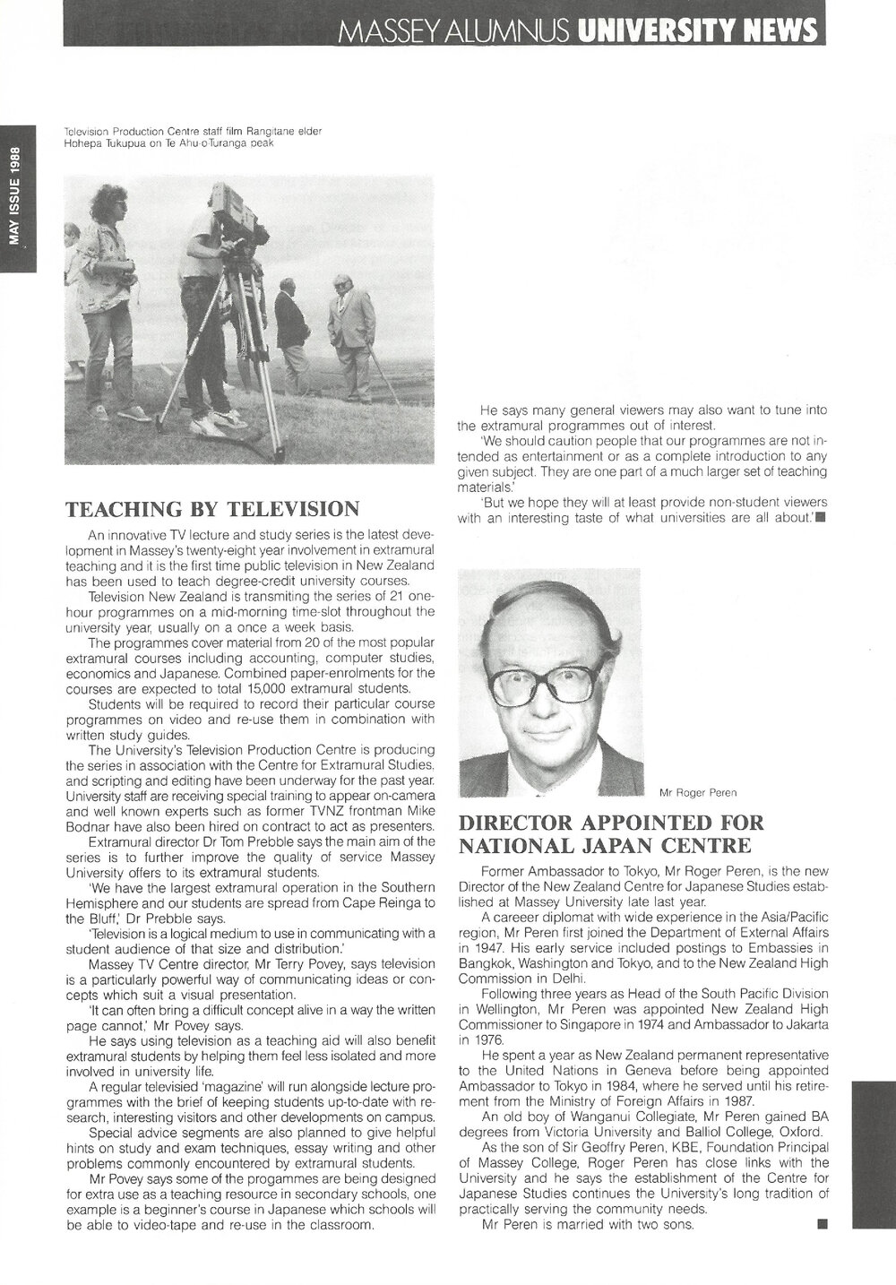 Massey Alumnus - University News, May 1988