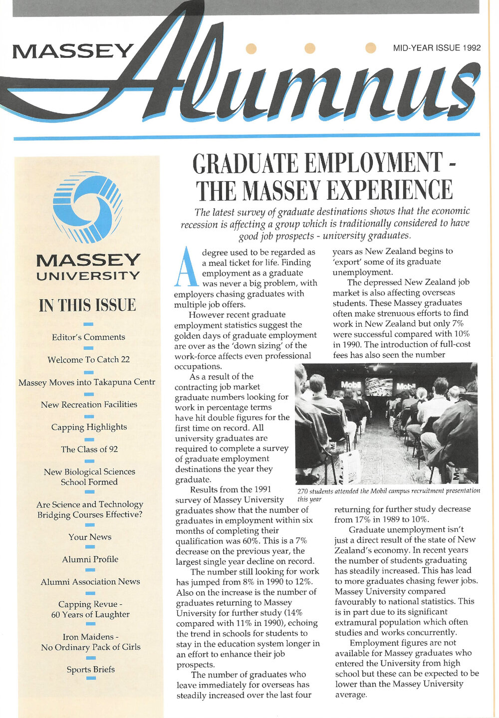 Massey Alumnus, Mid Year Issue 1992