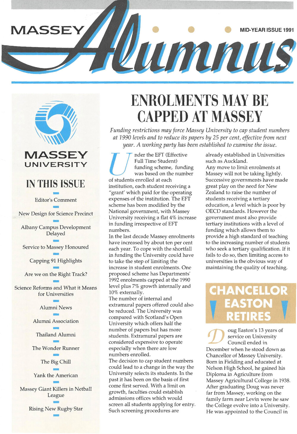 Massey Alumnus, Mid Year Issue 1991