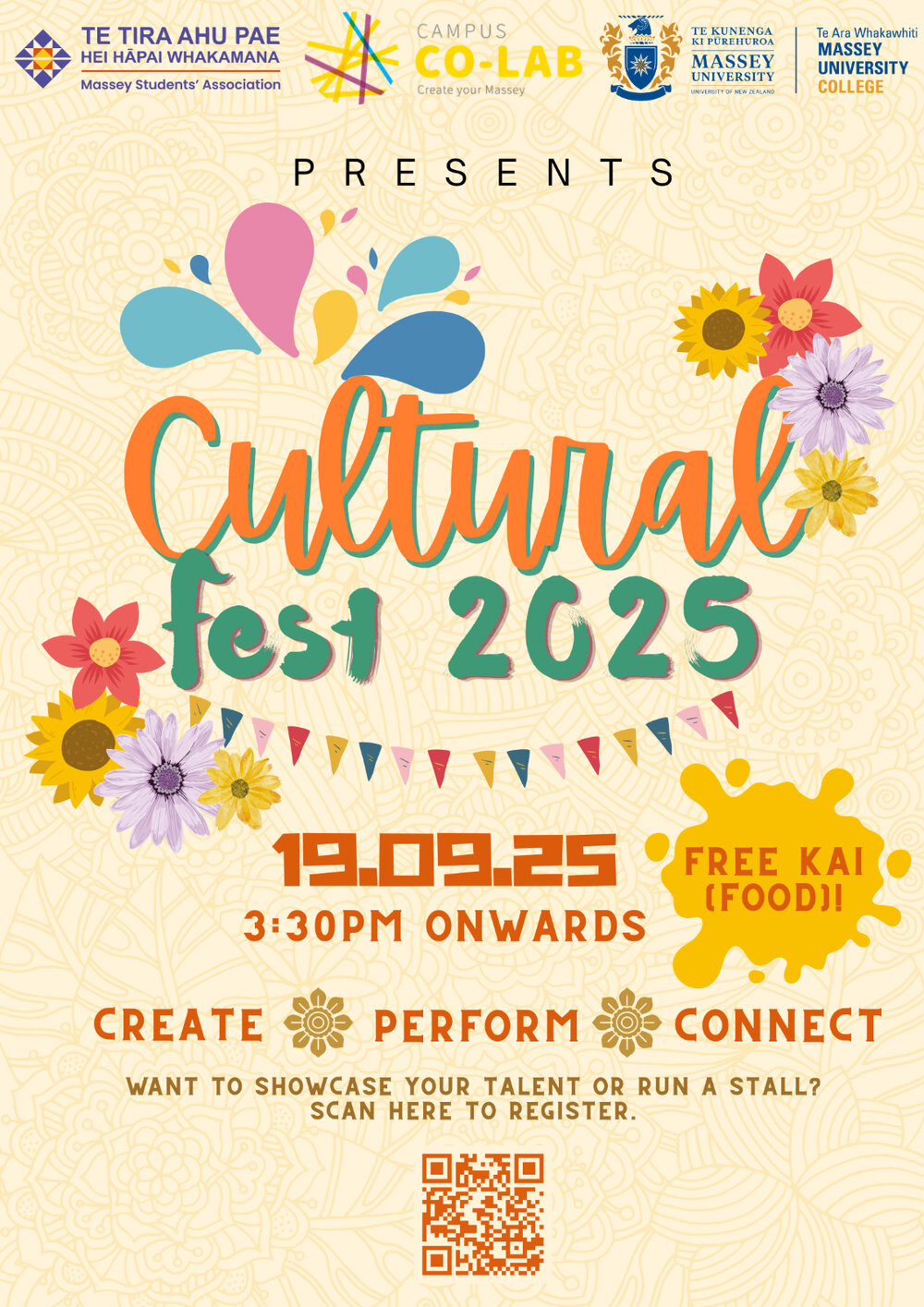 Te Tira Ahu Pae. Cultural Fest poster, 19 September 2025