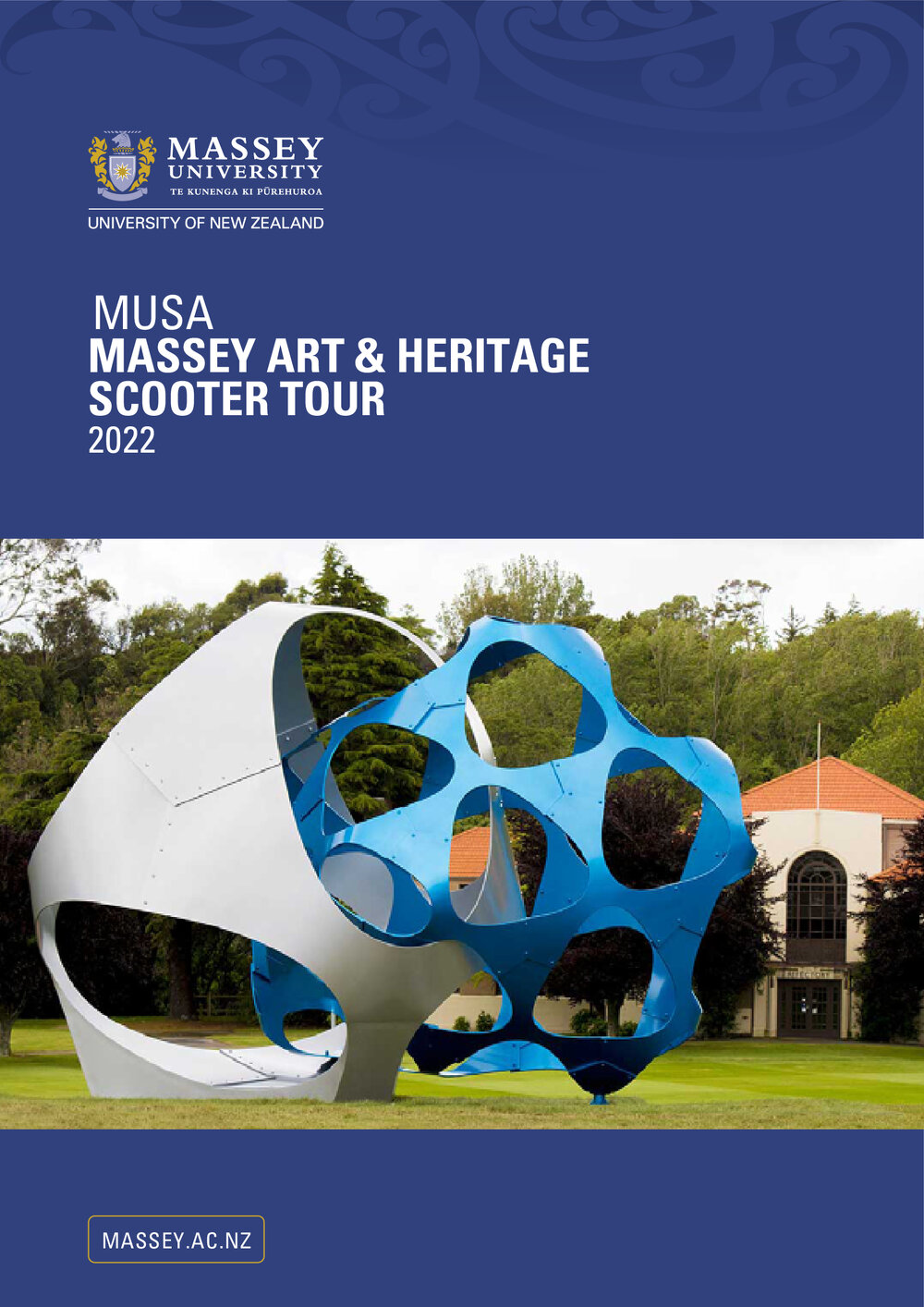 Massey University Students&rsquo; Association. Massey Art and Heritage Scooter Tour booklet, 2 March 2022