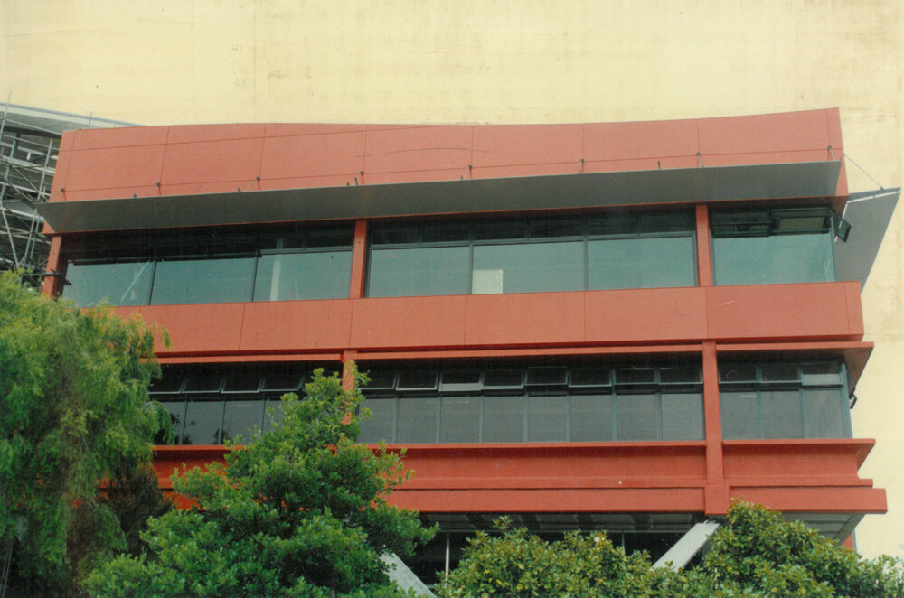 Wellington Polytechnic School of Architecture and Design Building. Construction, November 1993