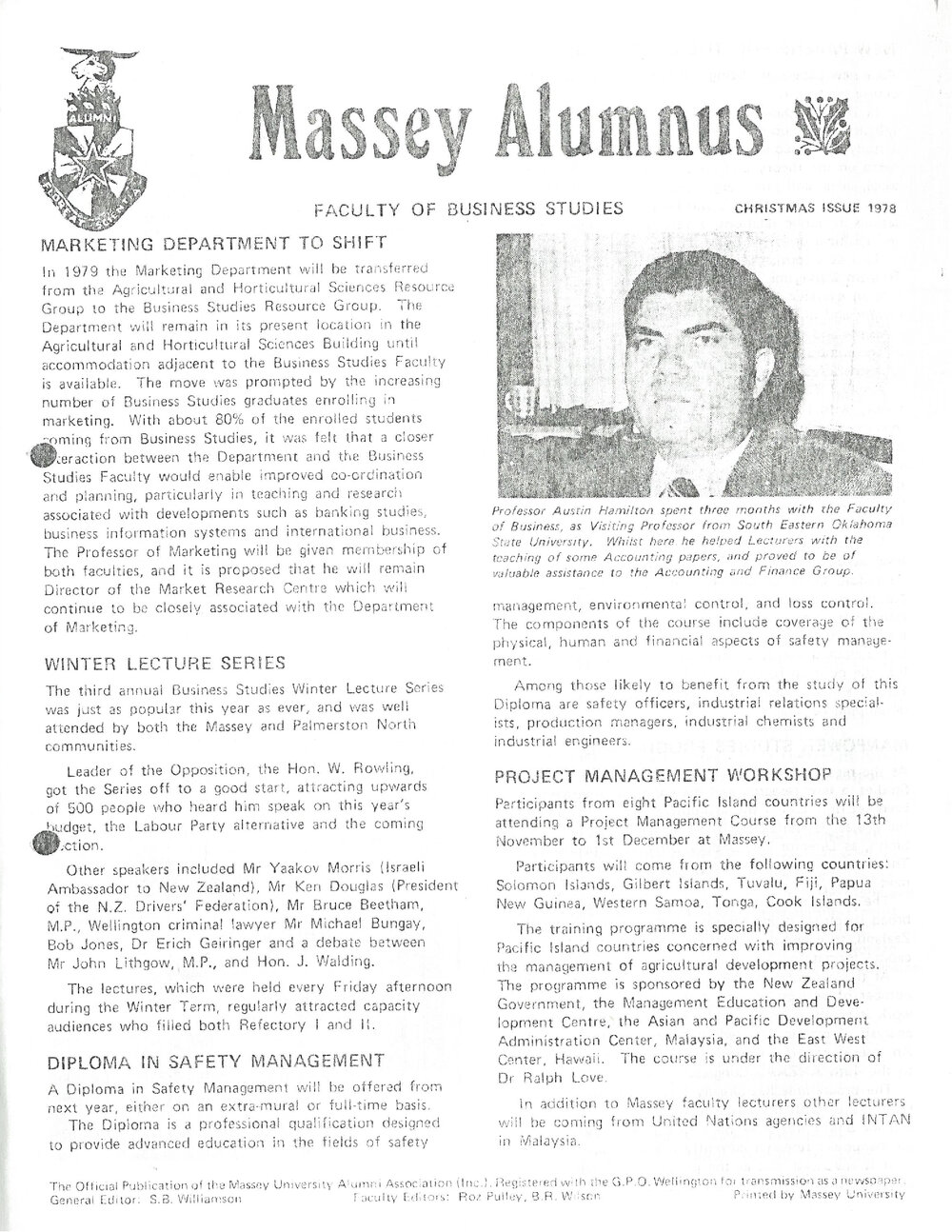 Massey Alumnus - Faculty of Business Studies, December 1978
