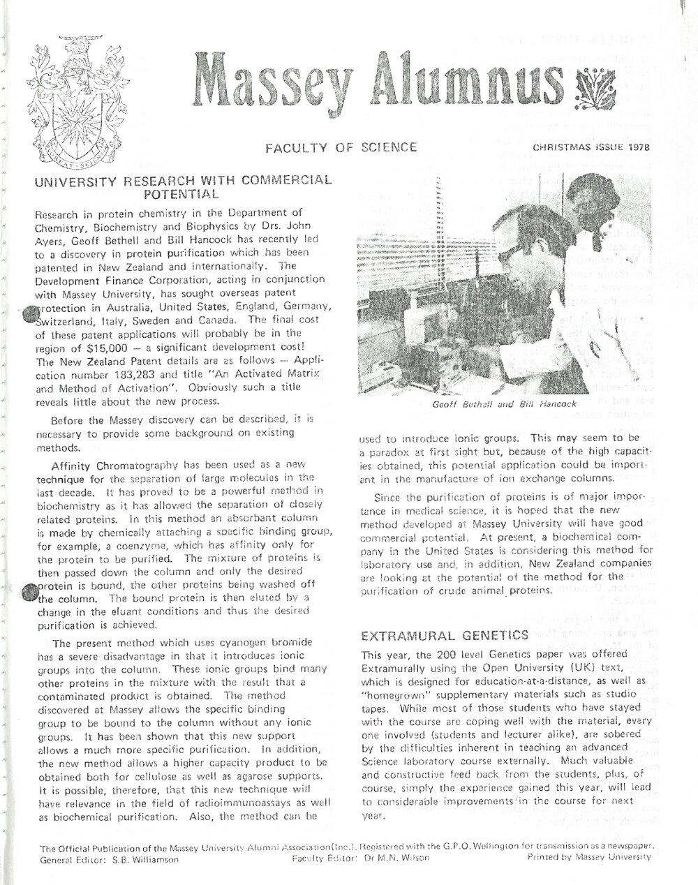 Massey Alumnus - Faculty of Science, December 1978