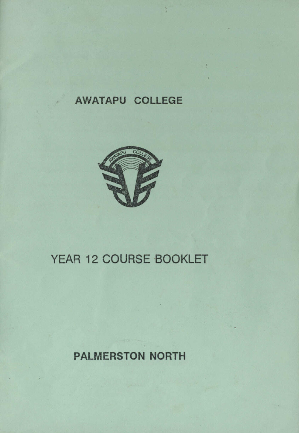 Awatapu College Year 12 course booklet, 1995