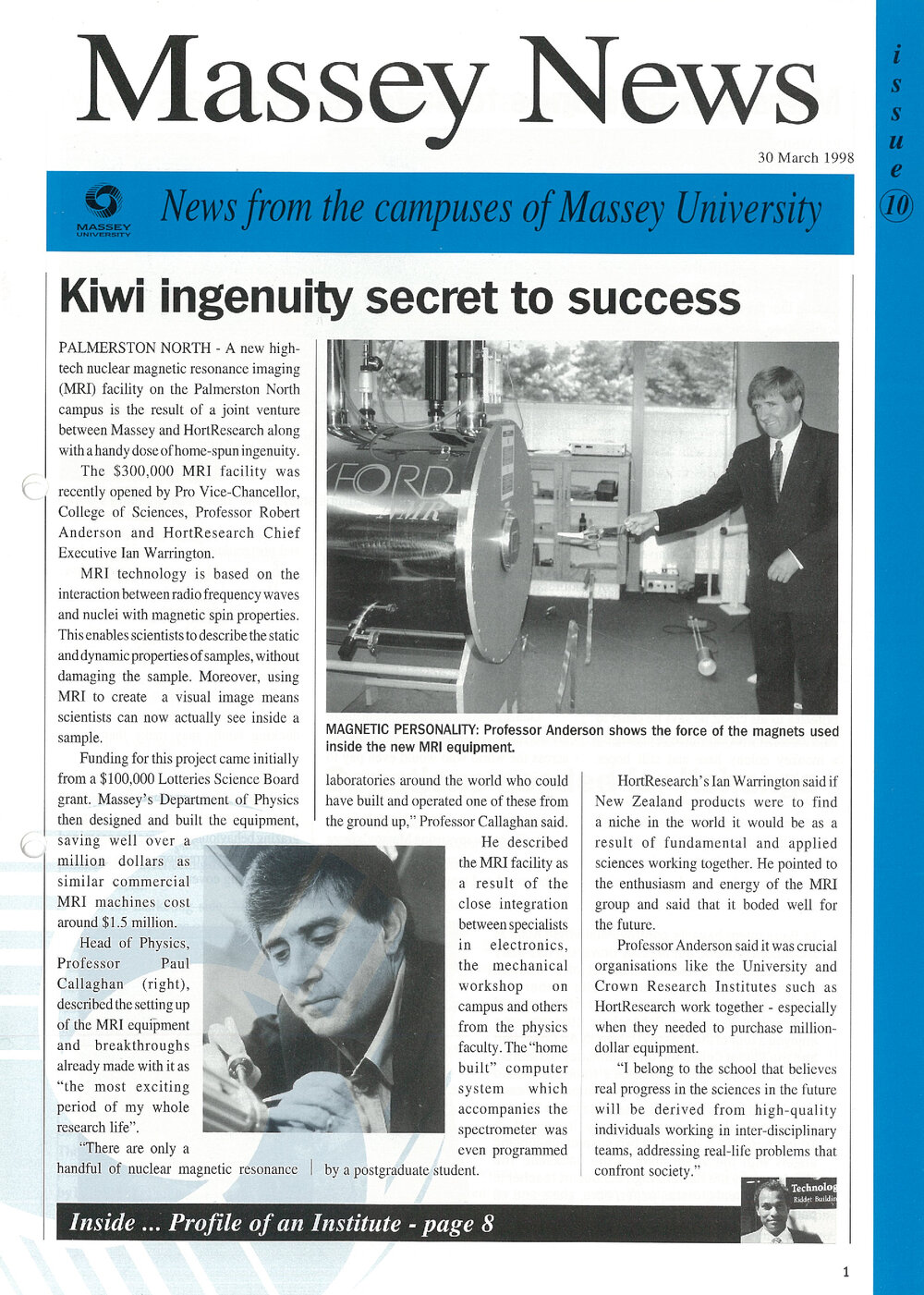 Massey News, 10, 30 March 1998