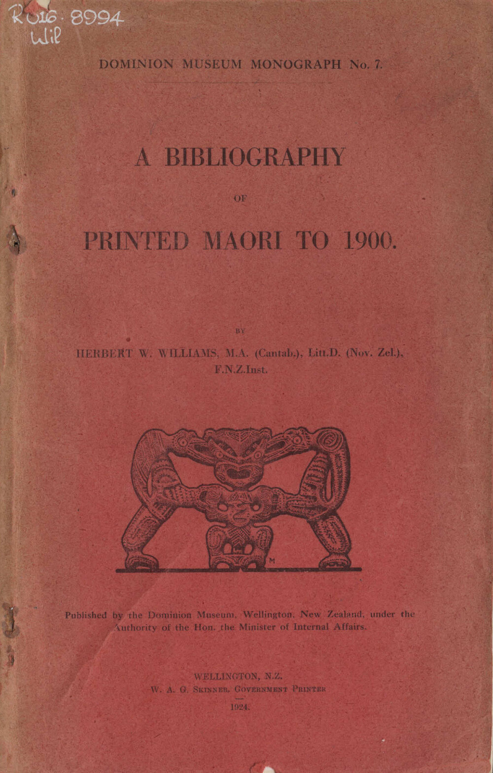 A bibliography of printed Maori to 1900