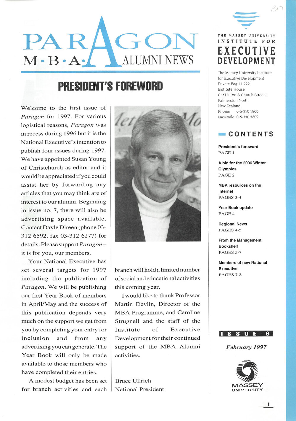 Paragon MBA Alumni News, 6, February 1997