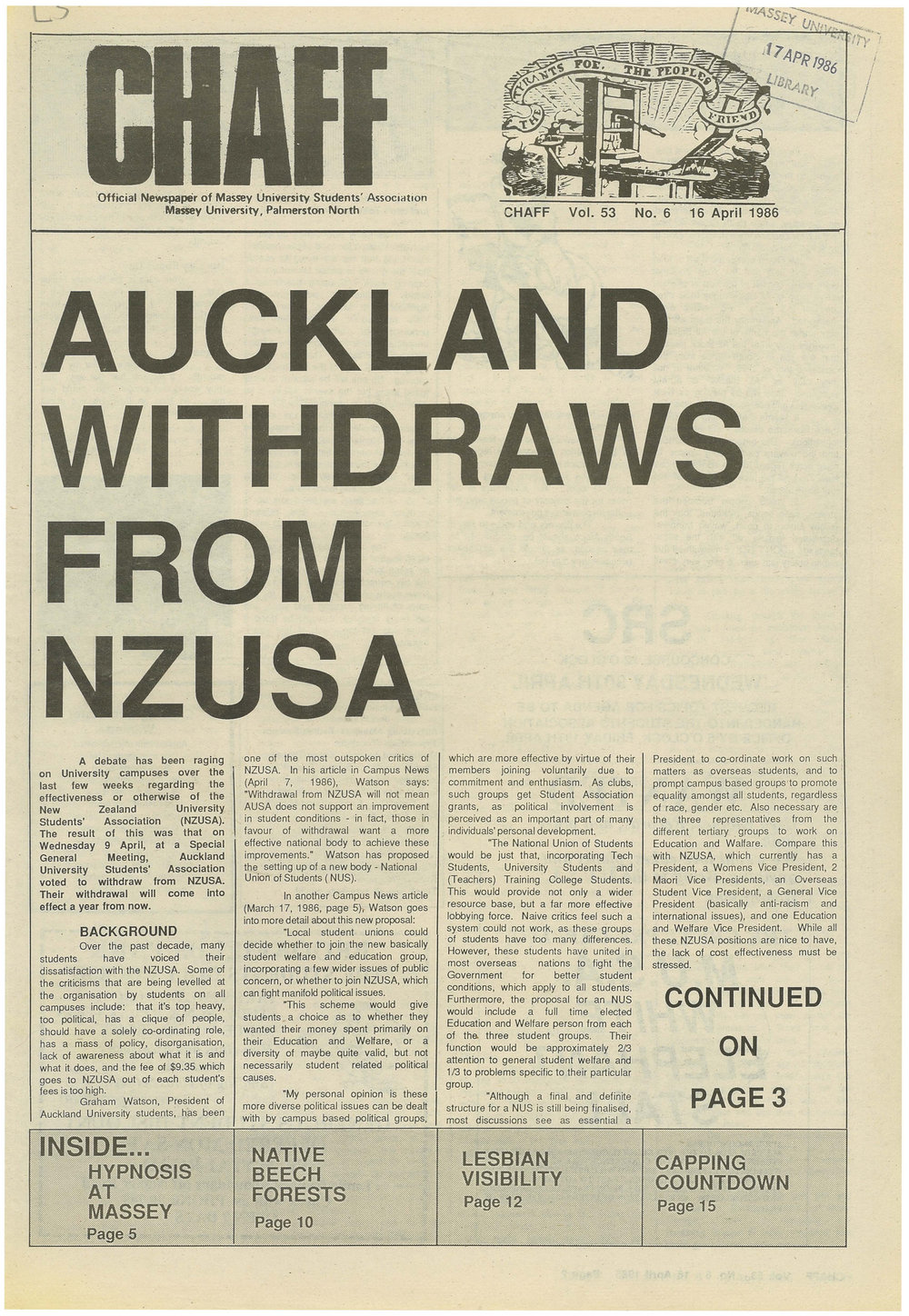 Chaff, 53(6), 1986-04-16