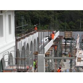 Library, Auckland campus. Library Extension, construction, February 2009