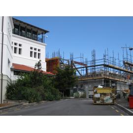 Library, Auckland campus. Library Extension, construction, February 2009