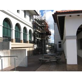 Library, Auckland campus. Library Extension, construction, March 2009