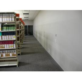Library, Auckland campus. Library Extension, temporary wall, January 2009