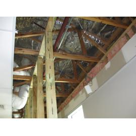 Library, Auckland campus. Library Extension, temporary wall, January 2009