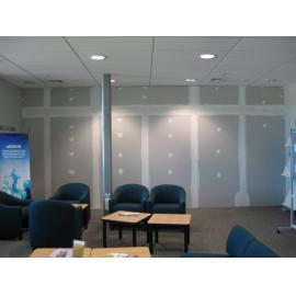 Library, Auckland campus. Library Extension, temporary wall, January 2009