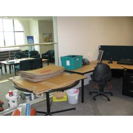 Library, Auckland campus. Library Extension, temporary wall, January 2009