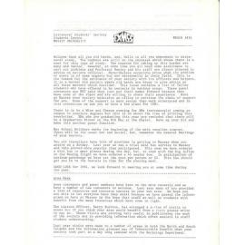 EXMSS Newsletter, March 1981