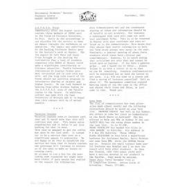 EXMSS Newsletter, September 1981